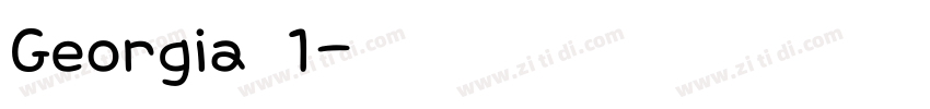 Georgia 1字体转换